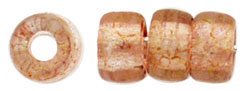 Roll Beads 9mm : Luster - Transparent Topaz/Pink
