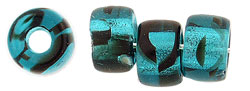 Roll Beads 9mm : Teal Tortoise