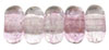 Rondelle 3mm : Luster - Transparent Topaz/Pink