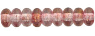 Rondelle 4mm : Luster - Transparent Topaz/Pink