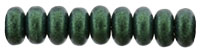 Rondelle 4mm : Chrome - Emerald Green