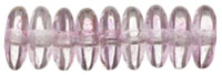 Rondelle 6mm : Luster - Transparent Topaz/Pink