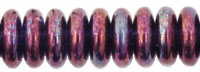 Rondelle 6mm : Luster - Transparent Dk Amethyst