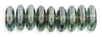 Rondelle 6mm : Luster - Transparent Green