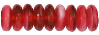 Rondelle 6mm : Pearl/Fuchsia