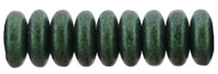 Rondelle 6mm : Chrome - Emerald Green