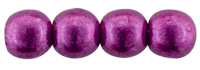 Round Beads 2mm : ColorTrends: Sueded Gold Fuchsia Red