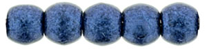 Round Beads 2mm : Metallic Suede - Blue