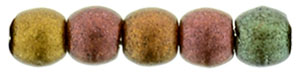 Round Beads 2mm : Matte - Metallic Bronze Iris