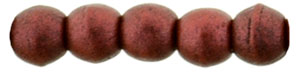 Round Beads 2mm : Matte - Metallic Lava