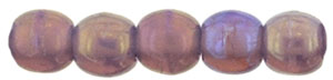 Round Beads 2mm : Luster Iris - Milky Amethyst