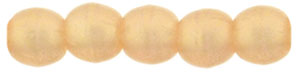 Round Beads 2mm : Sueded Gold Milky Pink