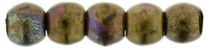 Round Beads 2mm : Jet - Matte Bronze Vega