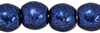 Round Beads 3mm : ColorTrends: Saturated Metallic Evening Blue