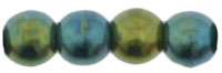 Round Beads 3mm : Iris - Green