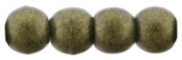 Round Beads 3mm : Metallic Suede - Gold