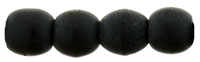 Round Beads 3mm : Matte - Jet