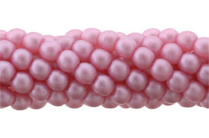 Glass Pearls 3mm : Matte - Flamingo