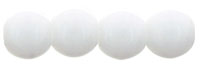 Round Beads 4mm : Opaque White