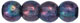 Round Beads 4mm : Luster - Transparent Denim Blue