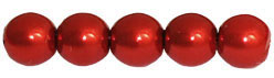 Pearl Coat - Round 4mm : Pearl - Tangerine