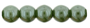 Round Beads 4mm : Pearl - Sage Green