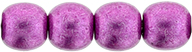 Round Beads 4mm : ColorTrends: Saturated Metallic Pink Yarrow