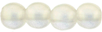 Round Beads 4mm : Sueded Gold Crystal