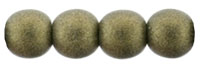 Round Beads 4mm : Metallic Suede - Gold