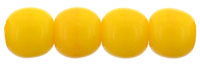 Round Beads 4mm : Opaque Sunflower Yellow