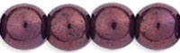 Round Beads 4mm : Metallic Amethyst