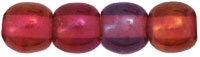 Round Beads 4mm : Luster Iris - Fuchsia