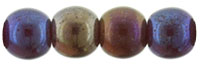 Round Beads 4mm : Luster Iris - Ruby