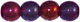 Round Beads 4mm : Luster Iris - Garnet