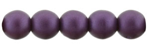 Glass Pearls 4mm : Matte - Purple Velvet