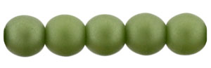 Glass Pearls 4mm : Matte - Olive