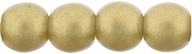 Round Beads 4mm : Sueded Gold Smoky Topaz