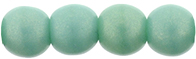 Round Beads 4mm : Sueded Gold Turquoise