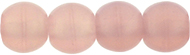 Round Beads 4mm : Sueded Gold Milky Pink