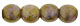 Round Beads 4mm : Luster - Opaque Gold/Smoky Topaz