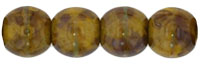 Round Beads 4mm : Sunflower Yellow - Picasso