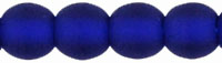 Round Beads 4mm : Matte - Cobalt