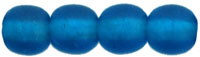 Round Beads 4mm : Matte - Capri Blue