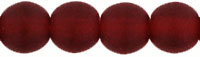 Round Beads 4mm : Matte - Ruby