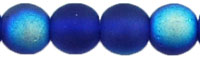 Round Beads 4mm : Matte - Cobalt AB