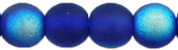 Round Beads 4mm : Matte - Cobalt AB