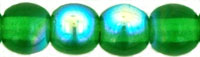 Round Beads 4mm : Green Emerald AB