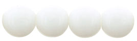 Round Beads 6mm : Opaque White