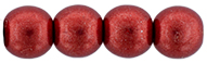 Round Beads 6mm : ColorTrends: Saturated Metallic Cherry Tomato