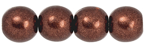 Round Beads 6mm : ColorTrends: Saturated Metallic Chicory Coffee